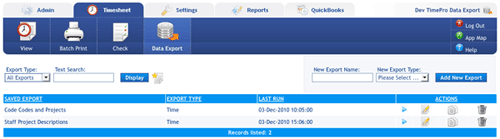 i-Timesheets Data Exports.